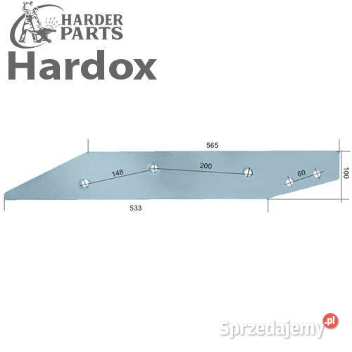 Płoza długa HARDOX 27011400P części do pługa podlaskie Suwałki