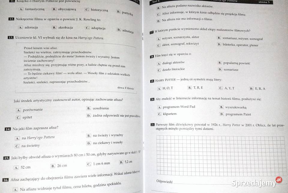 Testomania Testy kompetencyjne szóstoklasitów Chełm