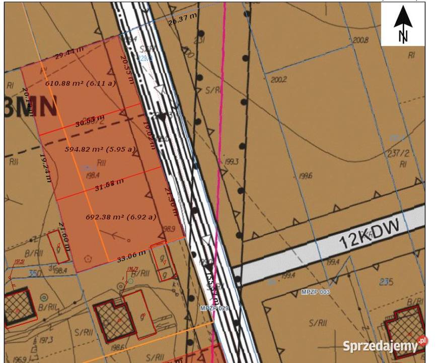 działka budowlana Sandomierz 21 arów spokojna 63m