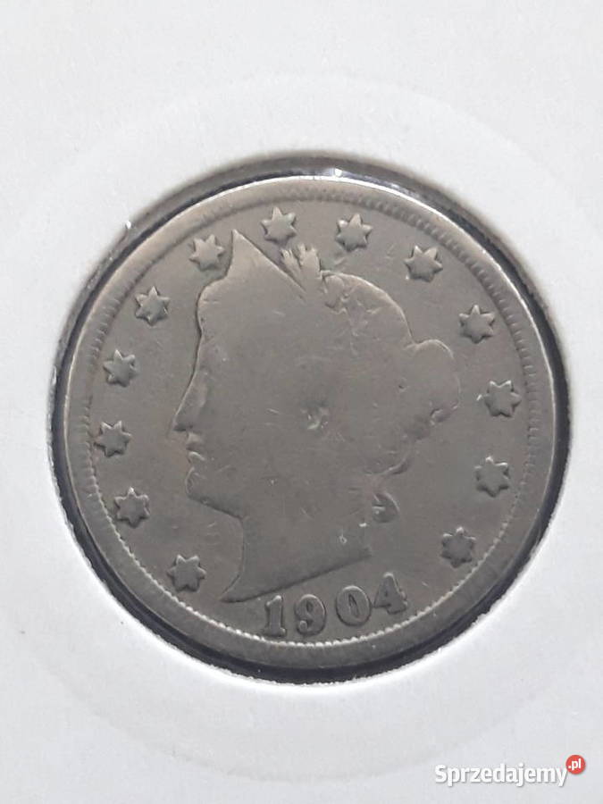 5 Centów USA 1904 r rzadkość