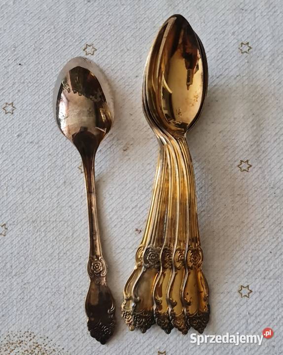 Łyżki ze stali nierdzewnej pozłacane
