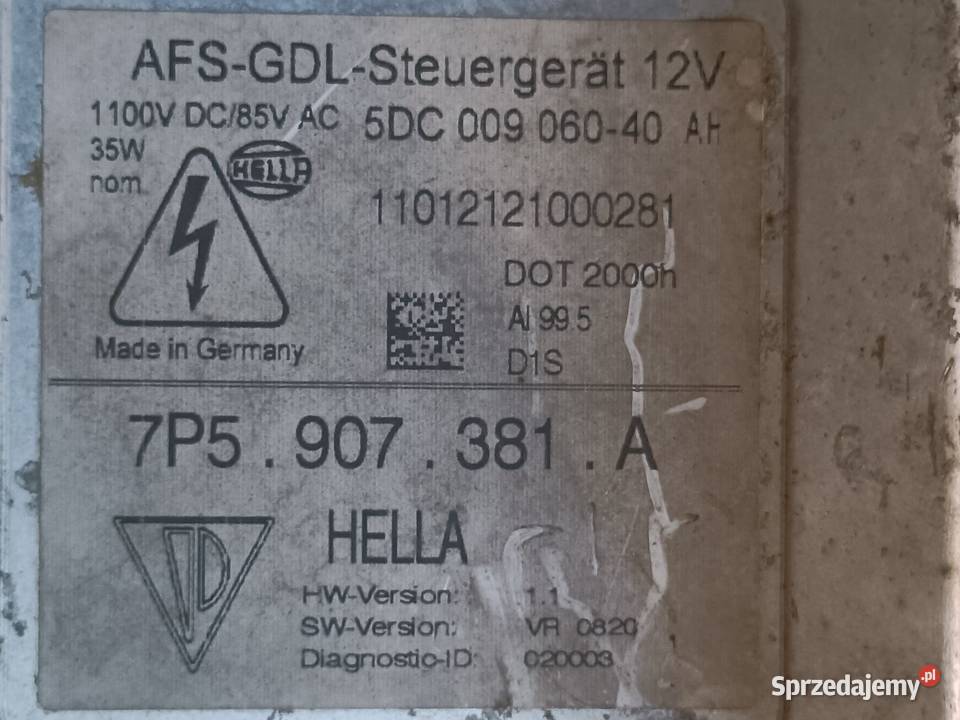Lampa Prawy Przód Porsche Cayenne 7P II 1014 osobowe Pleszew