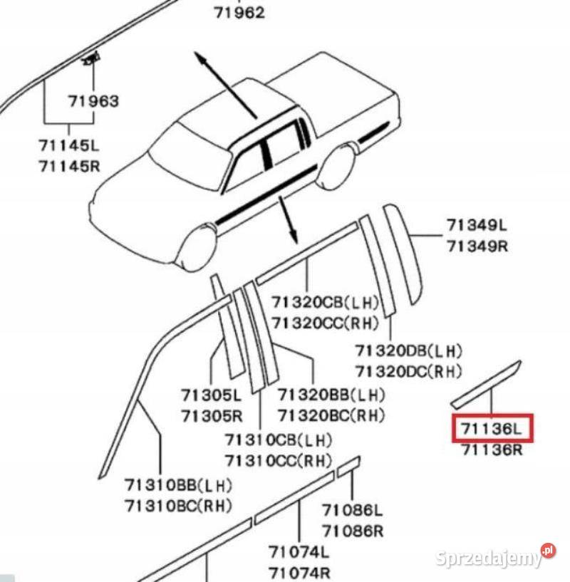 OSŁONA BŁOTNIKA LEWY TYŁ MITSUBISHI L200 9601 lubelskie