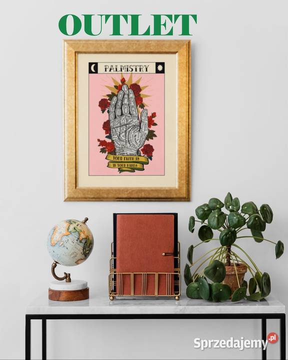 Obraz plakat grafika Palmistry czarna rama Warszawa