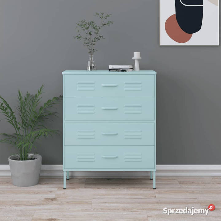 Szafka z szufladami miętowa 80x35x1015 stalowa mazowieckie