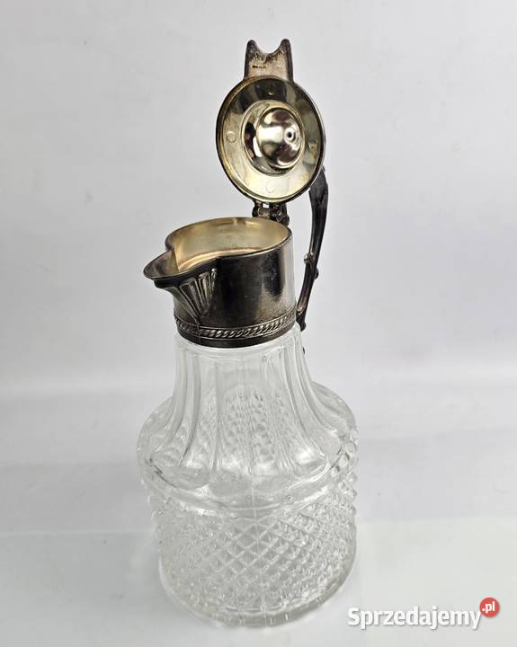 Karafka dzbanek z platerowanym okuciem Italia Bronisze sprzedam