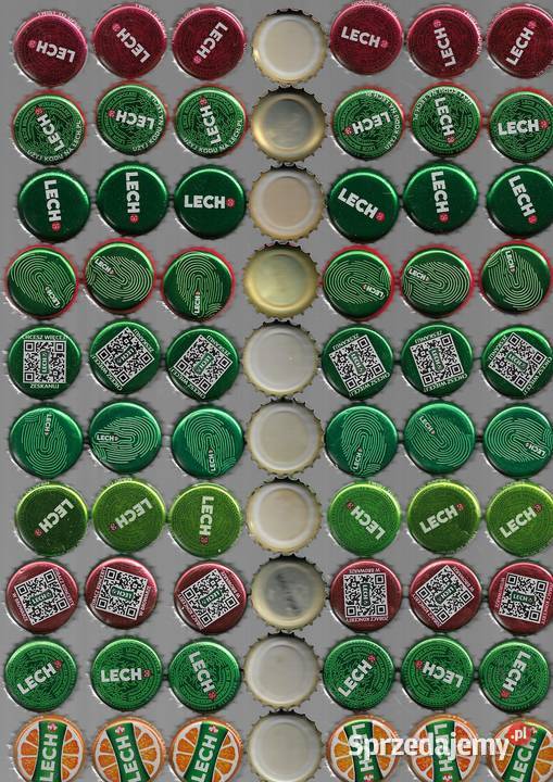 Kapsle używane z piw marki LECH 1 Puławy sprzedam