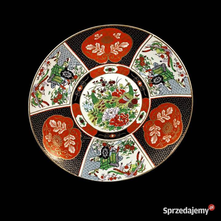 Porcelanowy Japoński Talerz Imari łódzkie Poddębice
