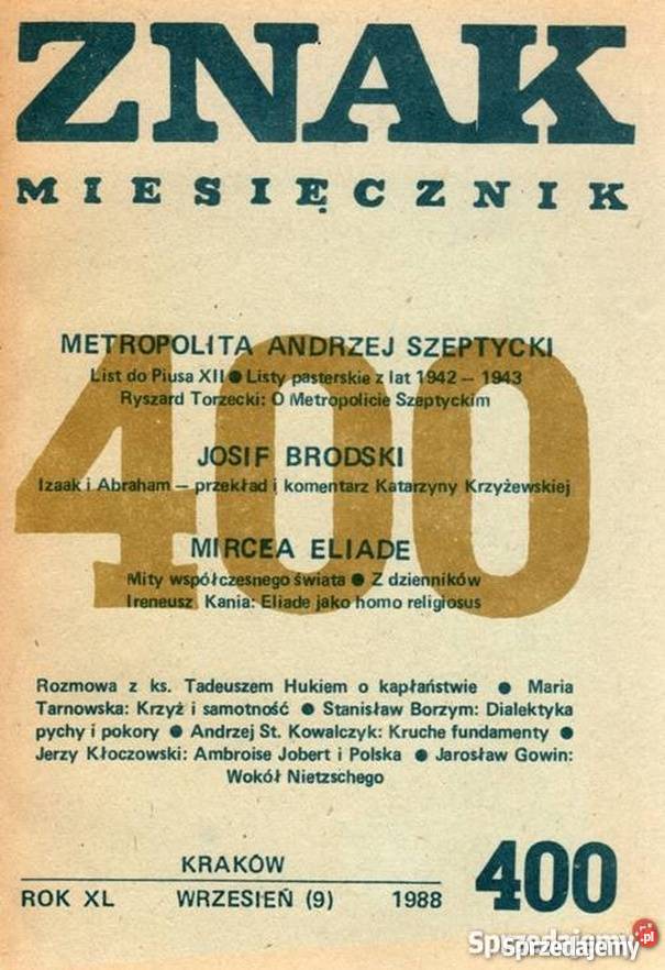 ZNAK KRAKÓW 1988 400 mazowieckie
