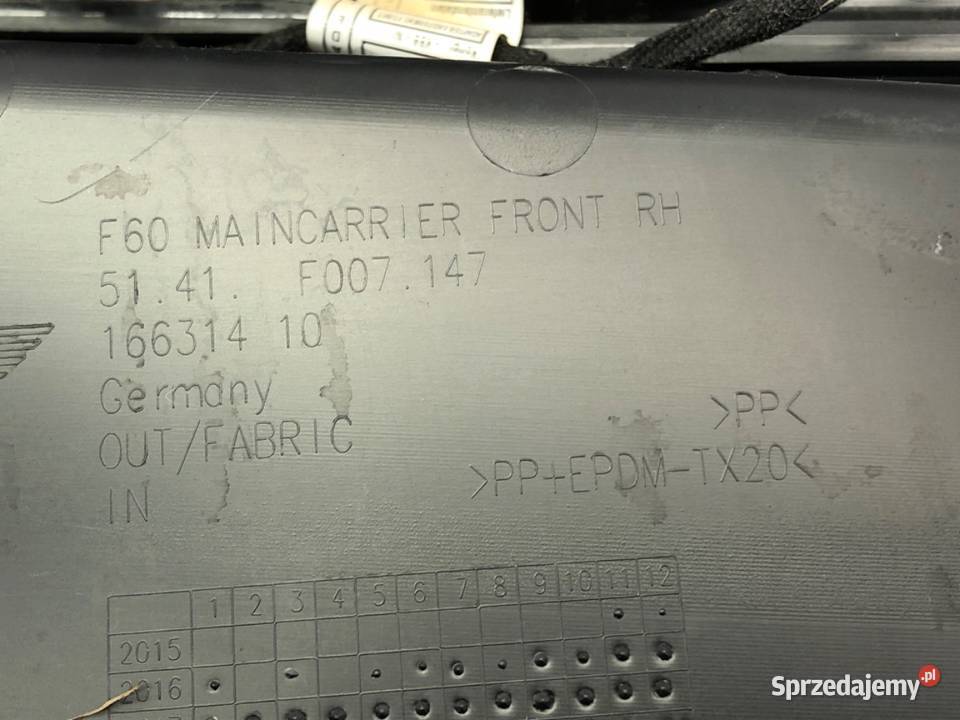 BOCZEK DRZWI PRAWY PRZÓD MINI COUNTRYMAN F60 Części samochodowe
