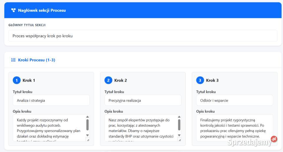 Szybki CMS Landing Page SEO Zero baz danych Łódź usługi it