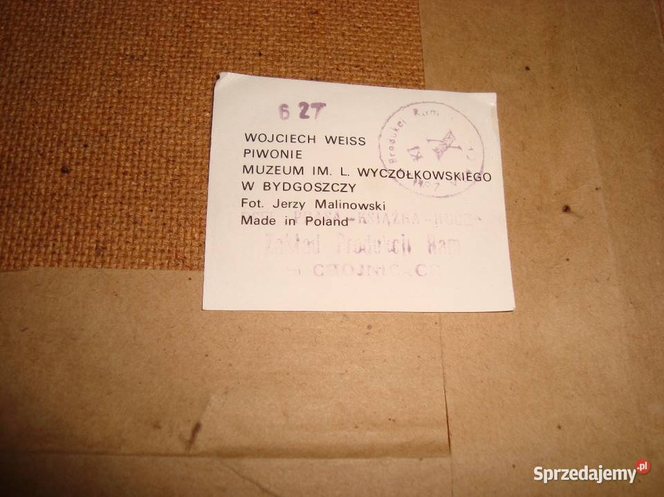 Obraz reprodukcji Piwonie Wojciech Weiss mazowieckie Warszawa