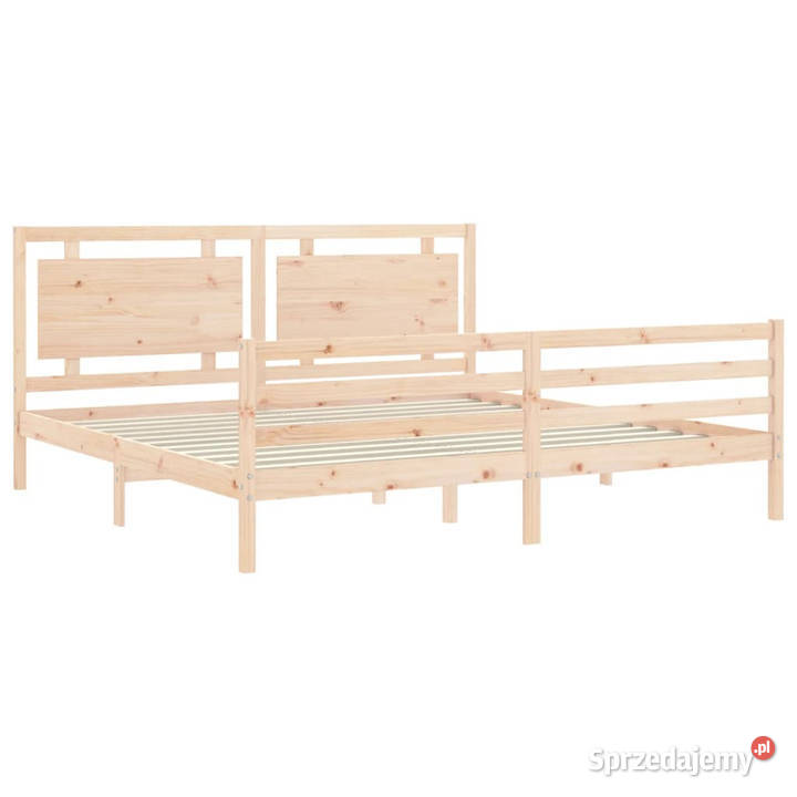 Rama łóżka z wezgłowiem lite drewno 200x200 Warszawa sprzedam