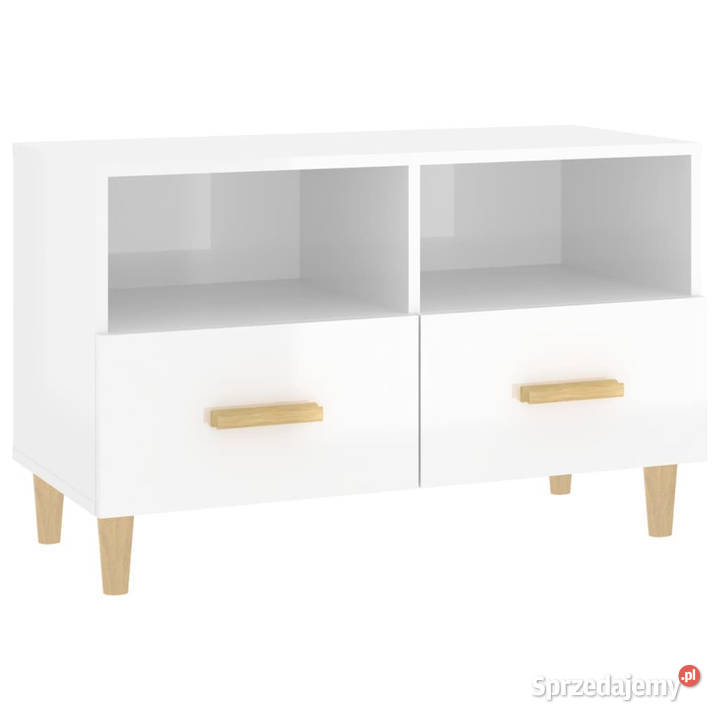 Szafka pod TV biała wysoki połysk 80x36x50 Warszawa