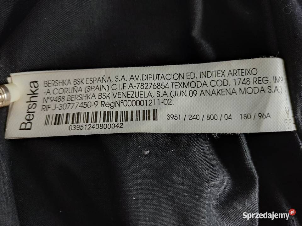 Kurtka skórzana męska Bershka czarna