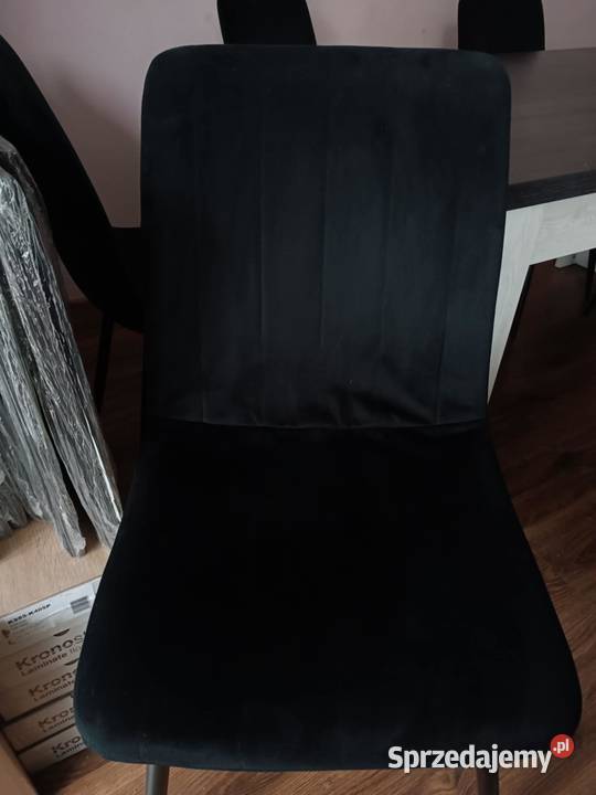 Czarne krzesła tapicerowane zestaw Mysłowice