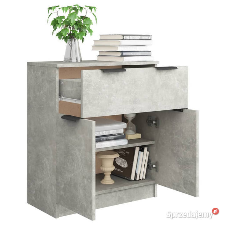 Szafka szarość betonu 60x30x70 materiał