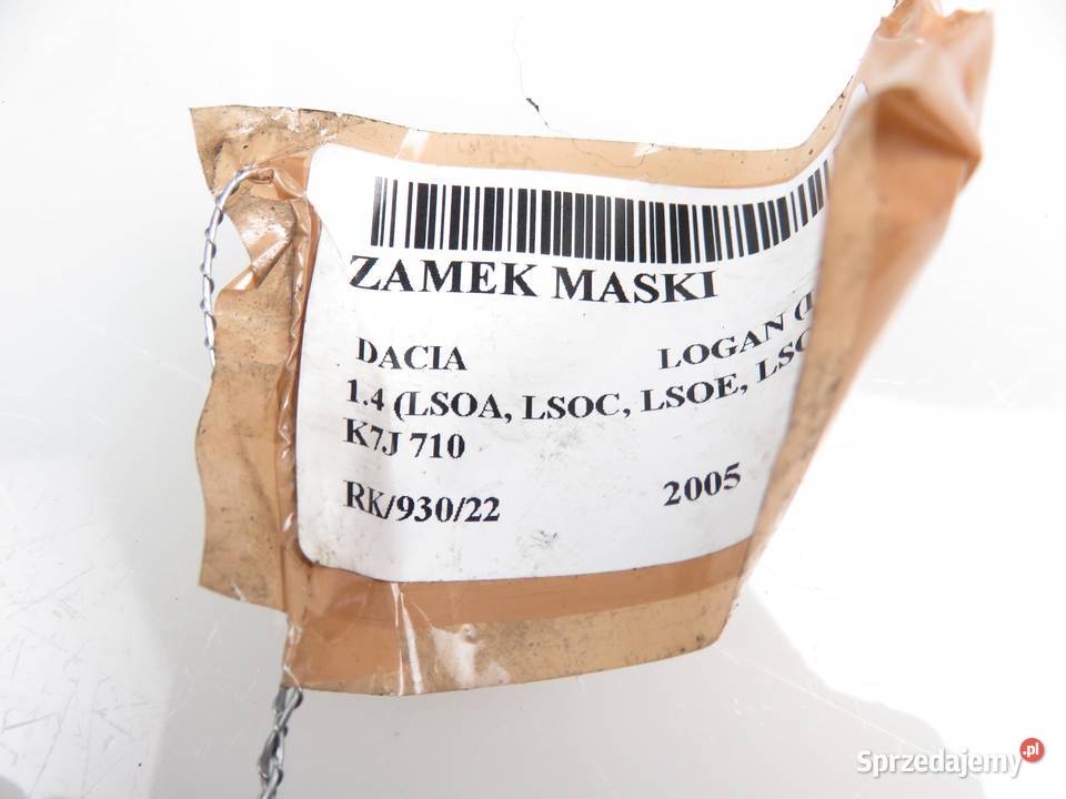 ZAMEK MASKI DACIA LOGAN LS