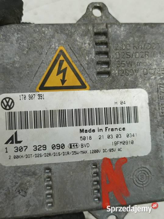 PRZETWORNICA XENON 1T0907391 VW Volkswagen