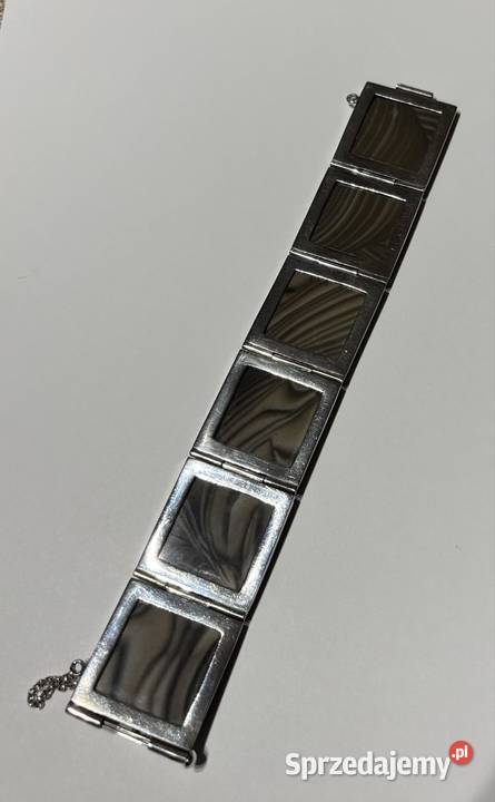 Bransoletka Krzemień Pasiasty WKruk Orska srebro Bransoletki Bydgoszcz