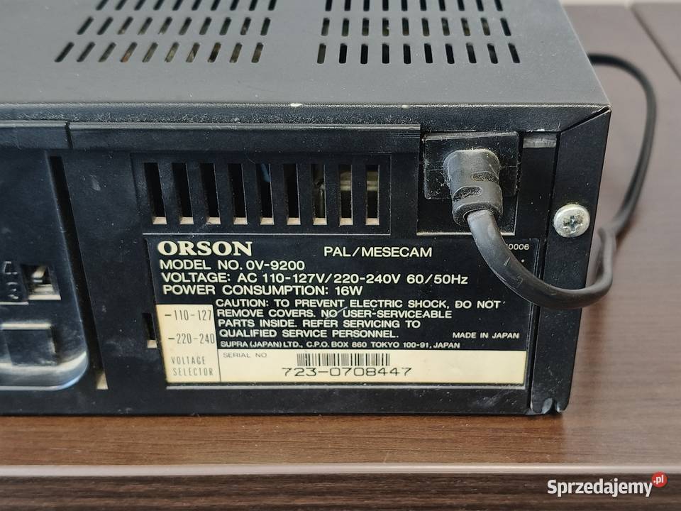 Odtwarzacz wideo VHS Made in Japan śląskie Tychy sprzedam