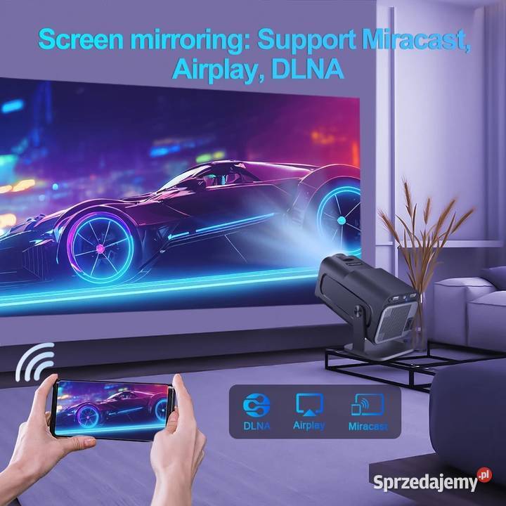 Projektor 4k Hy320 FullHD smart Android Netflix Monitory i projektory Krotoszyn