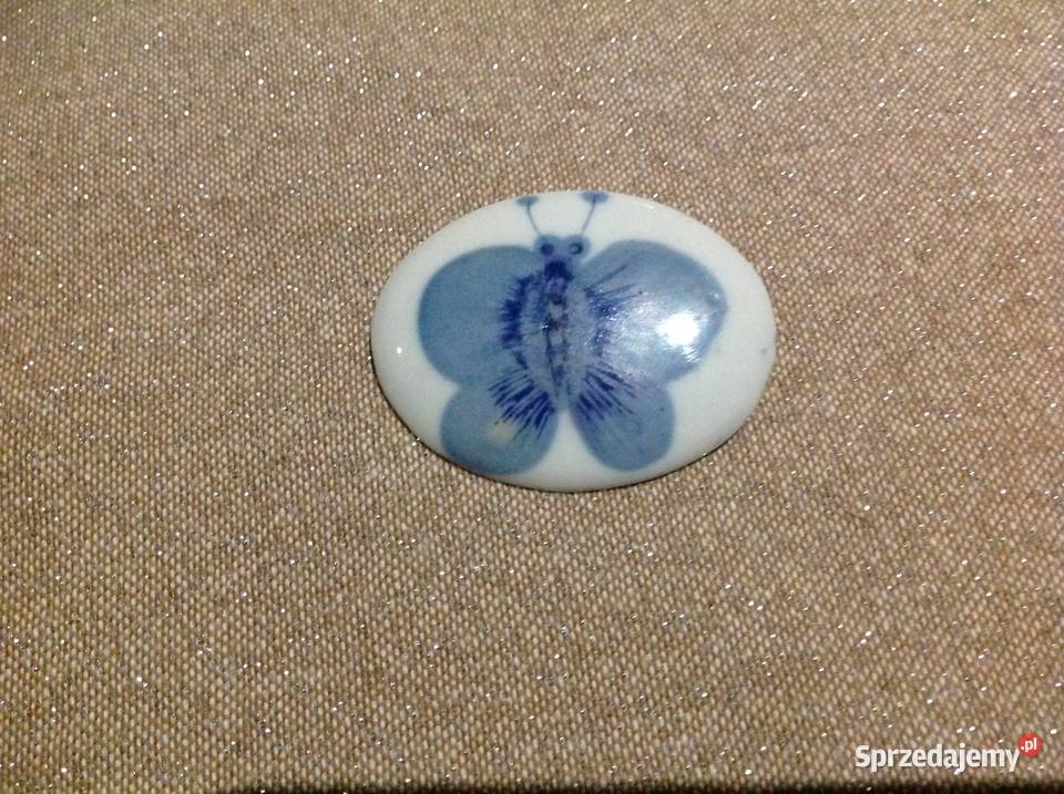 Broszka Porcelanowa Ceramiczna Vintage