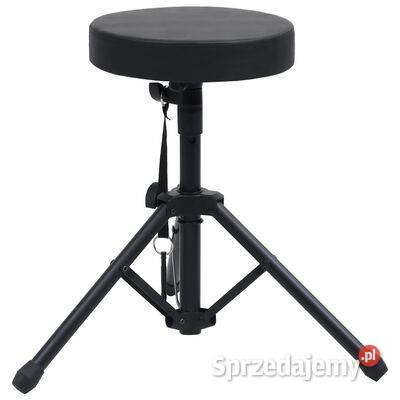 vidaXL Stołek do perkusji regulowany czarny