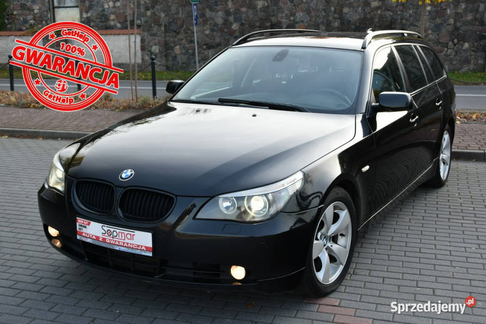 BMW 520 E61 520d 163KM MANUAL 2005r. XENON alufelgi17" Hak …