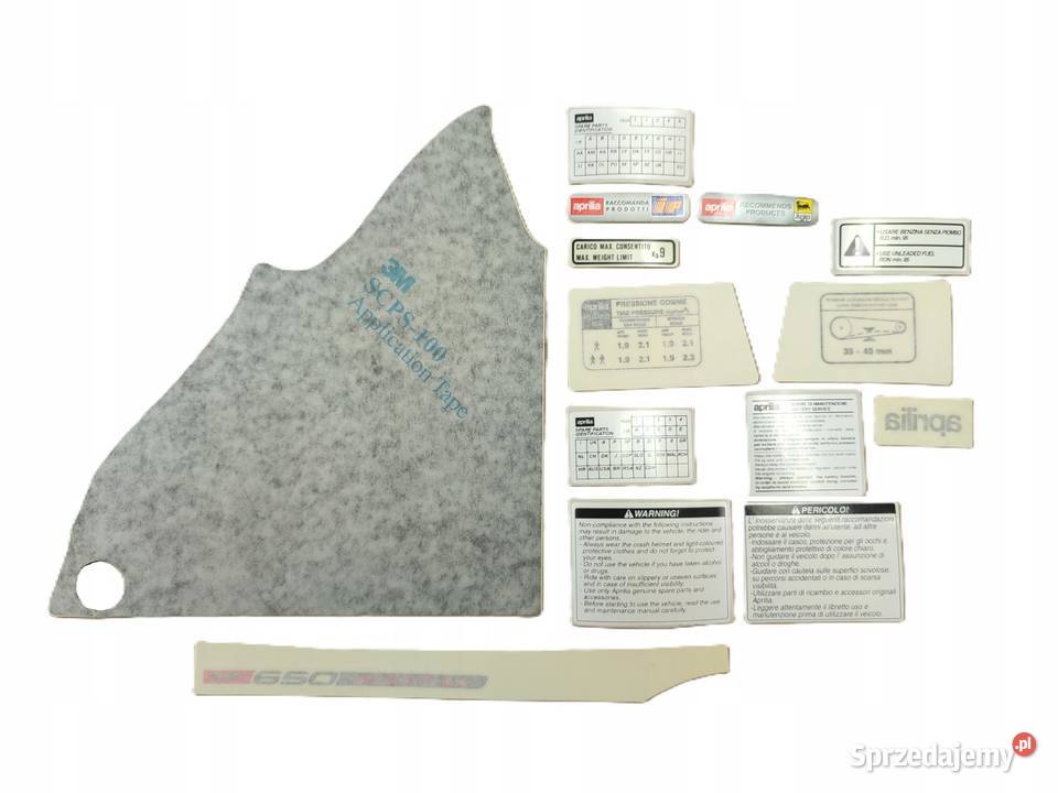 KOMPLET NAKLEJEK APRILIA PEGASO IE 20032004 lubelskie sprzedam