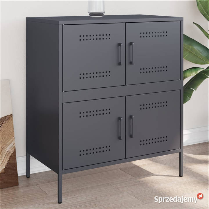 Szafka boczna antracytowa 68x39x79 stal WM842954 Warszawa