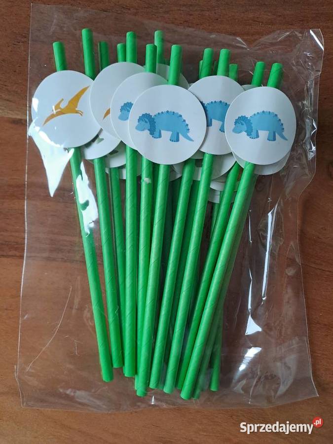 Papierowe słomki Dinozaury Papierowe rurki dino