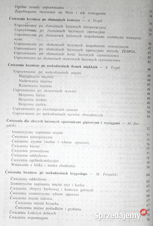 Ćwiczenia usprawniajace w uszkodzeniach kości i Chełm