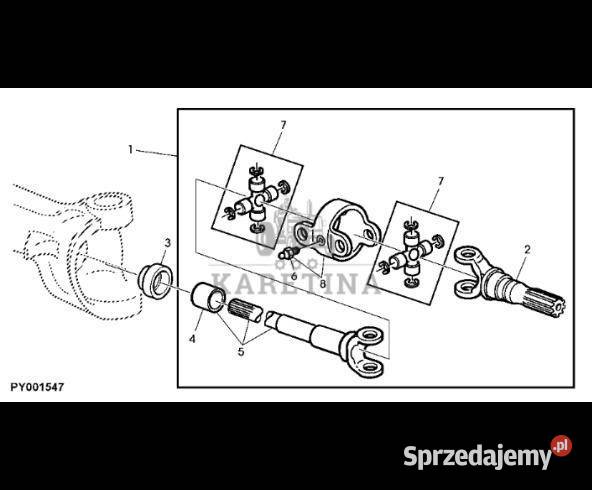 John Deere 7530 Premium Jarzmo krzyźprzeguniwer Jastrzębniki