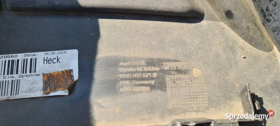 Dyfuzor sline sline Audi A4 B9 8W0807521S