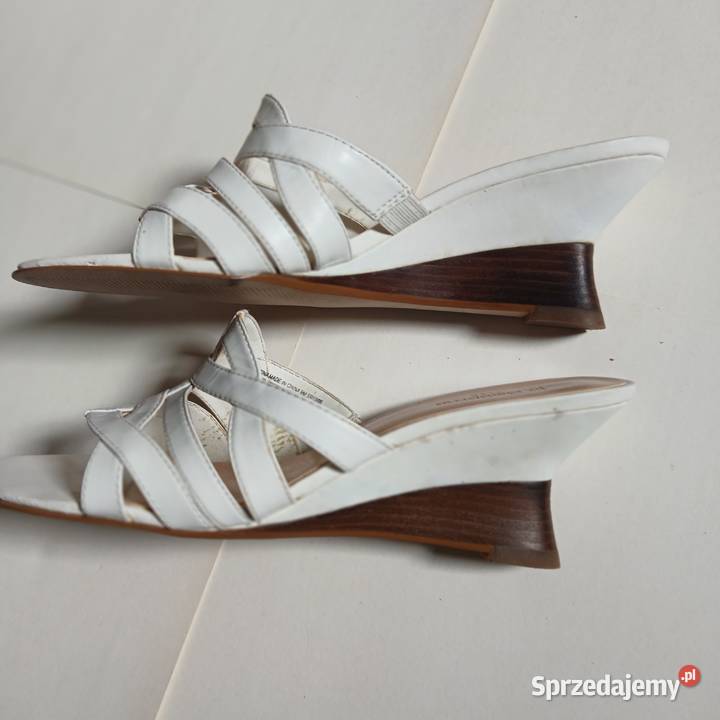 liz claiborne Buty Klapki białe Skóra Nowe 40
