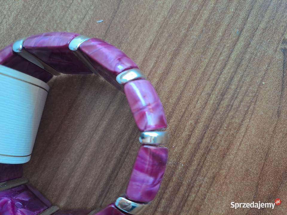 PRL Bransoletka szeroka na żyłce fioletowa sprzedam