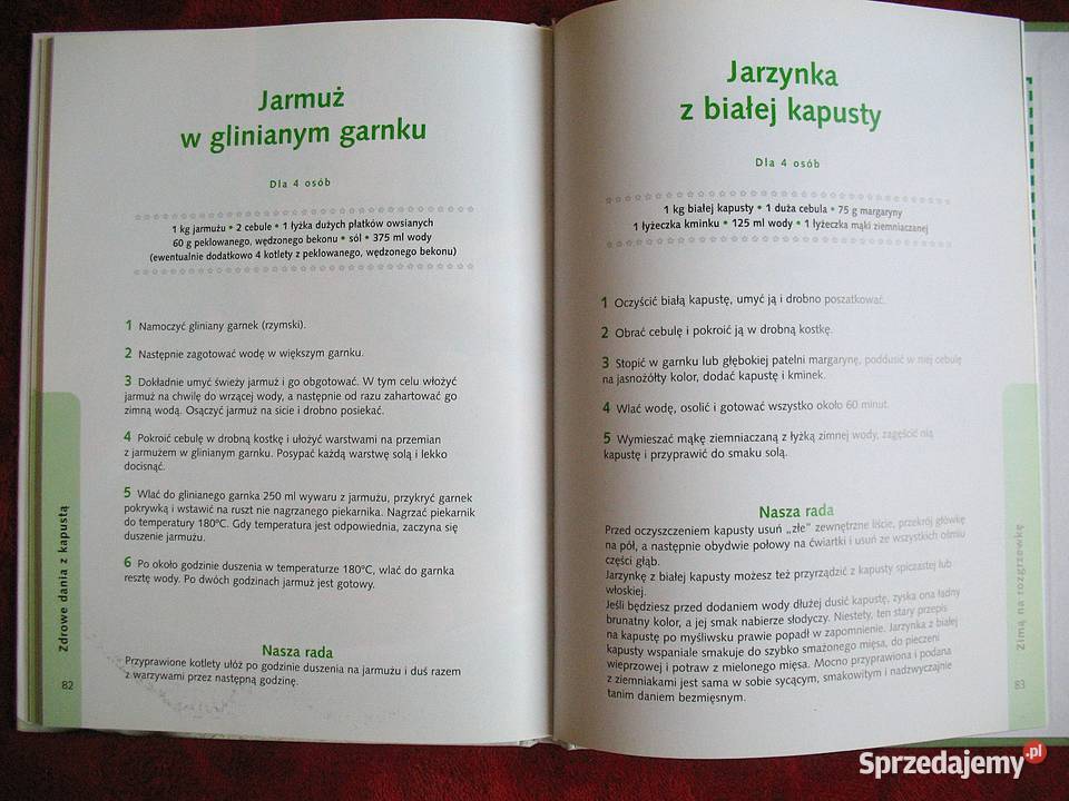 Kapusta zdrowia i urody Lars Hayden książka kuchnia, potrawy Siedlce