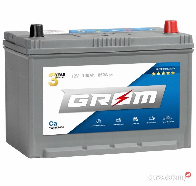 Akumulator Grom Premium 100Ah850A Japan Prawy Motoryzacja pomorskie Słupsk