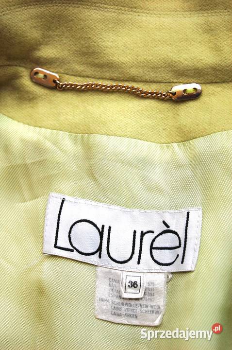 Laurl wełniany płaszcz damski vintage S M wełna Inny materiał Lublin