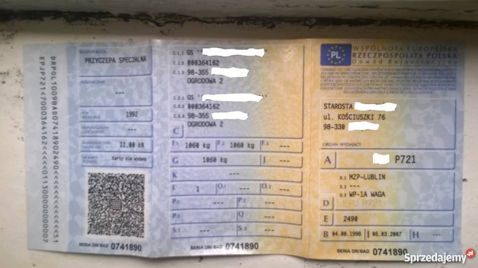 Przyczepka samochodowa DOWÓD Rychtal