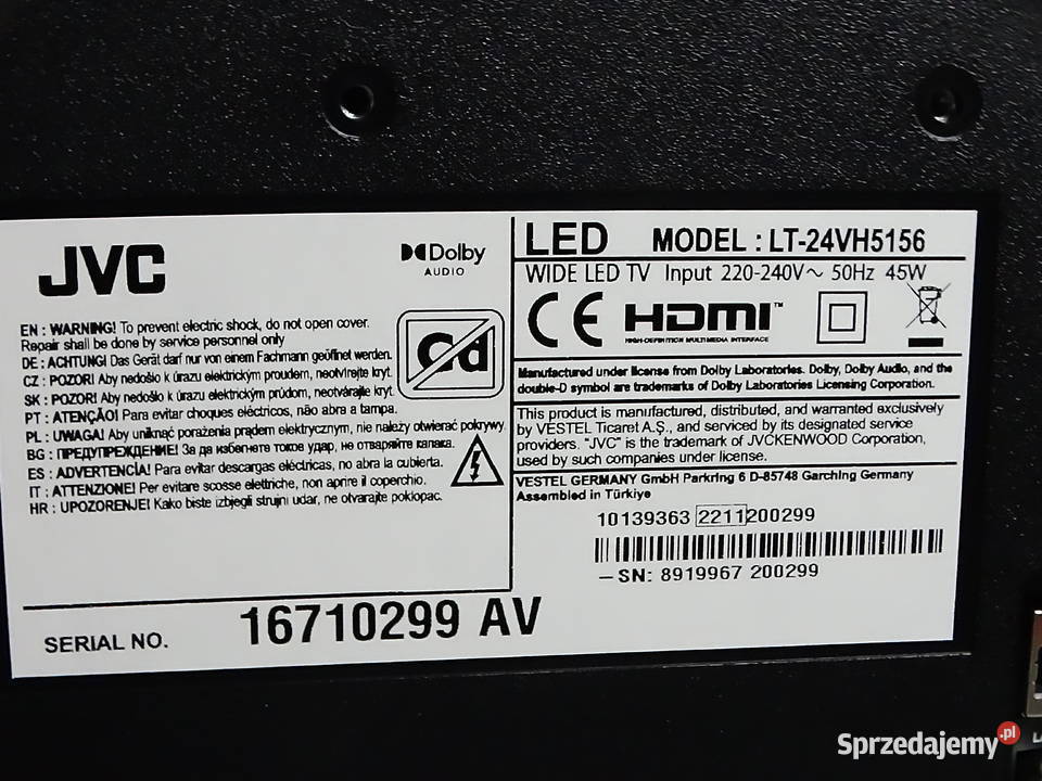 Telewizor Smart TV JVC LT24VH5156 24 LED Pilot Biłgoraj
