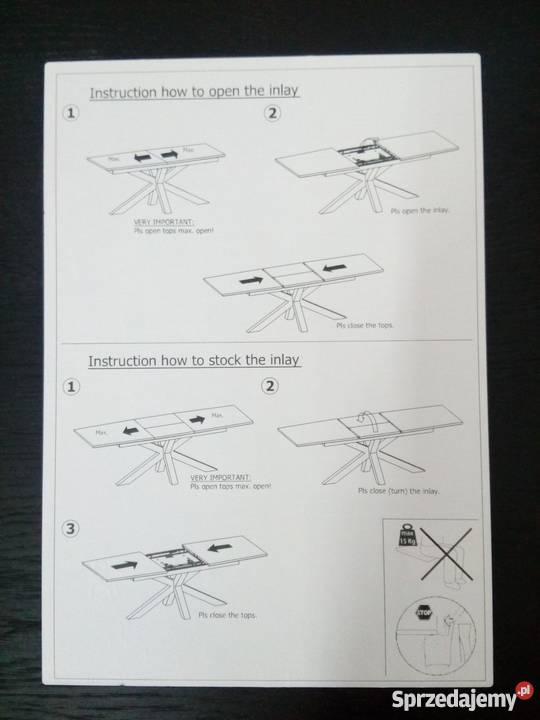 Designerskie stół rozkładany na metalowej nodze Opole