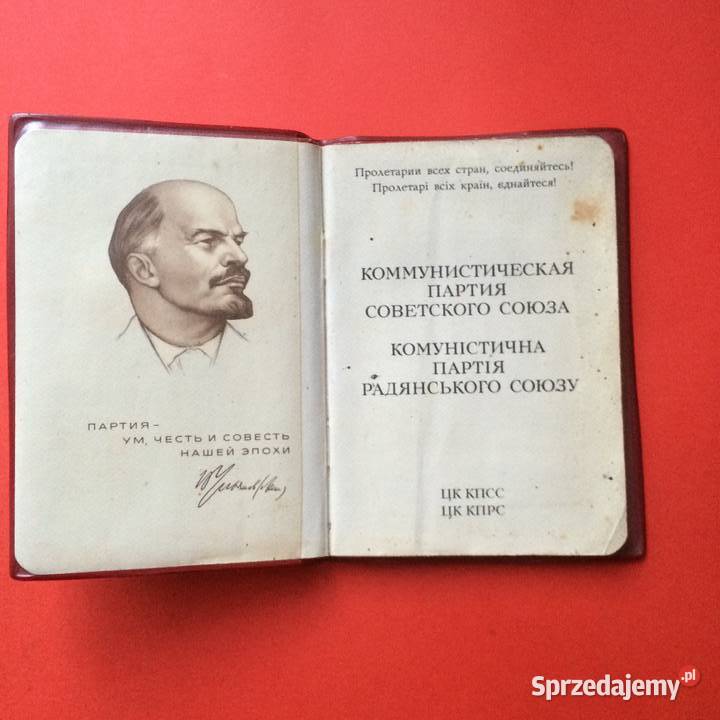 2048 Rosyjska Legitymacja Partyjna Szczecin sprzedam
