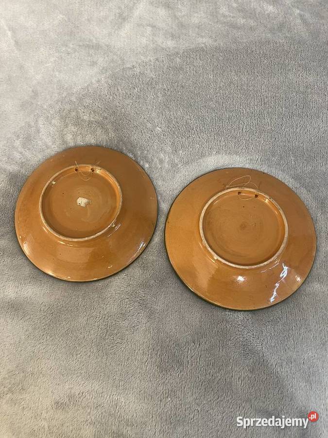 Talerze zestaw ozdobnych talerzy z kwiatem Jasło