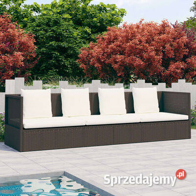 vidaXL Sofa ogrodowa z poduszkami polirattan mazowieckie Warszawa