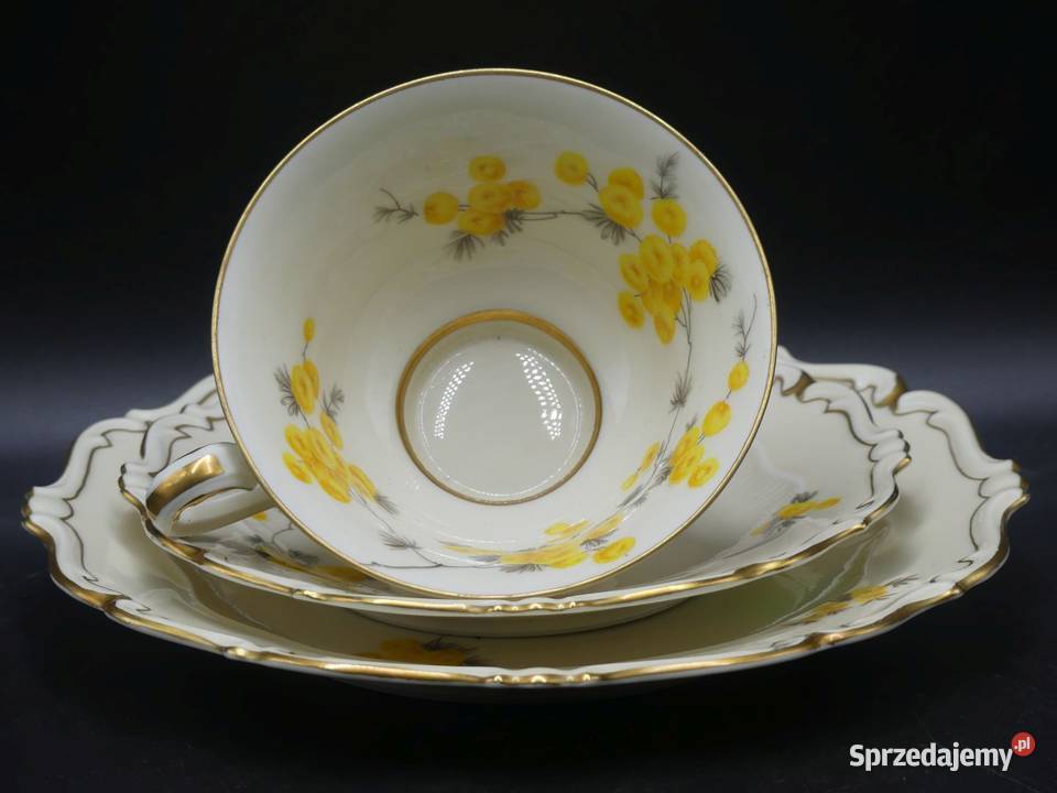 Komplet śniadaniowy Sorau Żary żółte Mimozy wielkopolskie Poznań