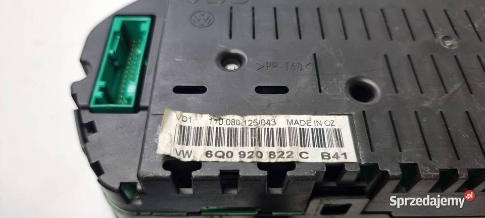 LICZNIK ZEGAR VOLKSWAGEN POLO 9N 6Q0920822C