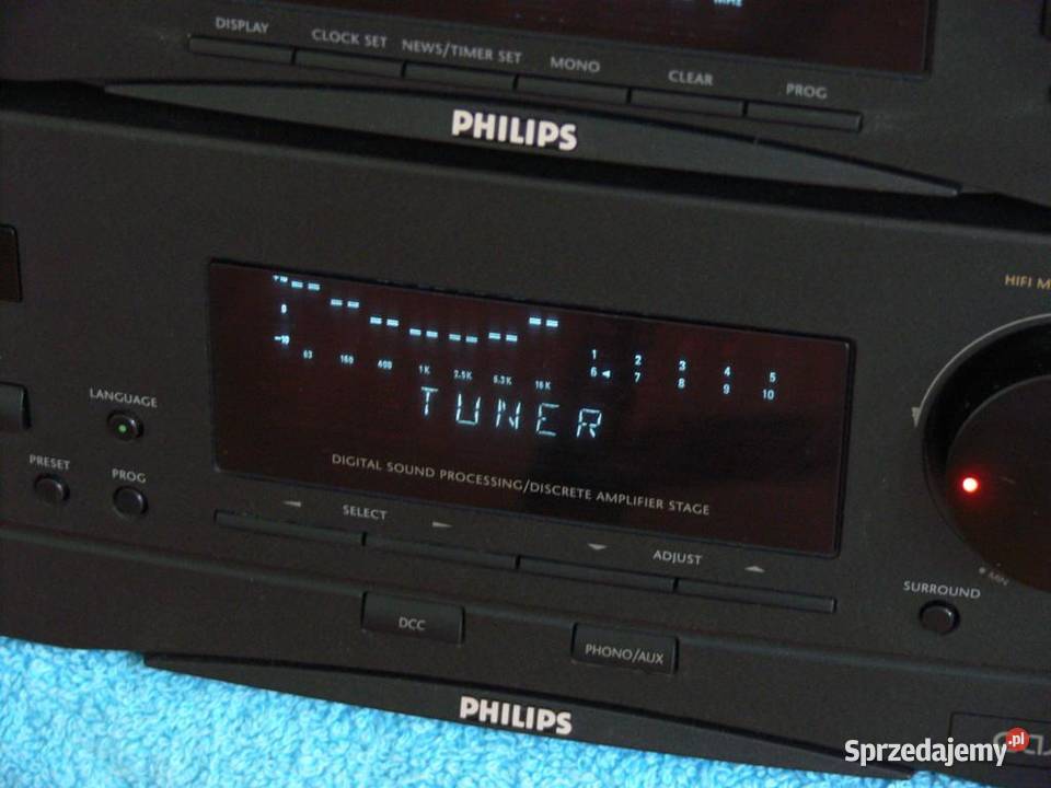 Wzmacniacz z korektorem i radiem Philips WYSYŁKA Jasło