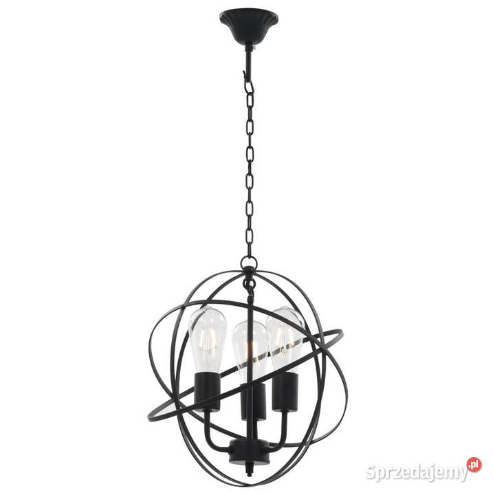 Lampa wisząca czarna sferyczna 3 żarówki E27 Warszawa sprzedam
